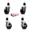 Service Caster 4'' Phenolic Wheel Swivel 1-7/8'' Expand Stem Caster Set 2 Brakes, 4PK SCC-EX20S414-PHS-2-TLB-2-178 - alternate 3